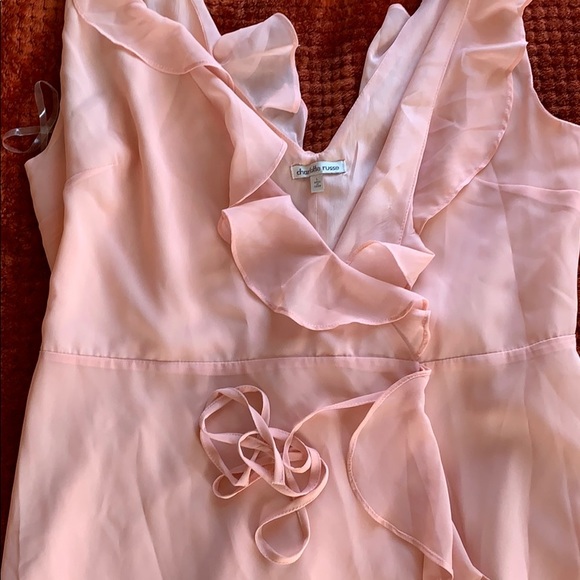 Peach Charlotte Russe Wrap Dress - Picture 4 of 5